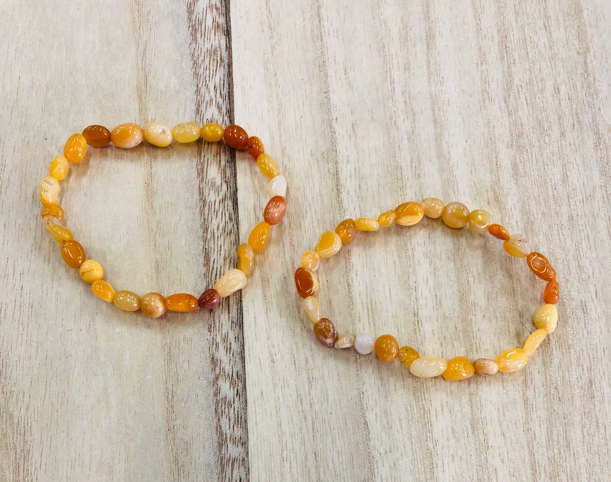 Pulsera Calcita Naranja forma